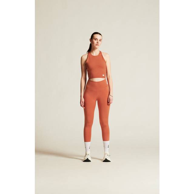 Collective Cropped Womens Singlet - Burnt Orange