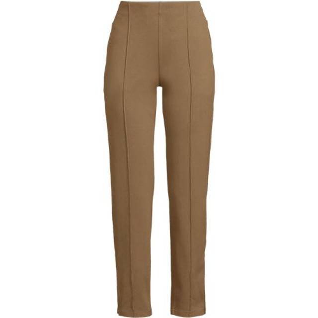 Petite Starfish Stretch Jersey Pencil Leg Ankle Trousers - Brown - 10-12R
