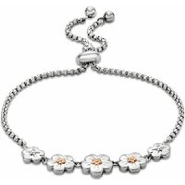 Nature's Wonder Sterling Silver Forget-Me-Not AdjustableBracelet