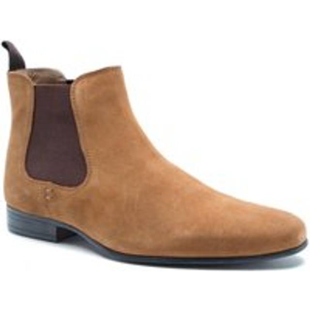 Stanway Suede Pointed Leather Chelsea Boots - Tan - 9
