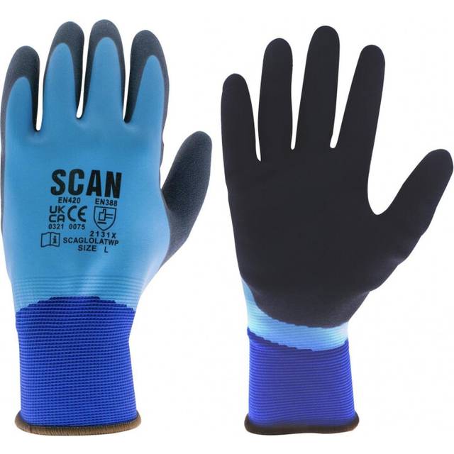 (Extra Extra Large (Size 11), Multi Colour) Scan Waterproof Latex Gloves