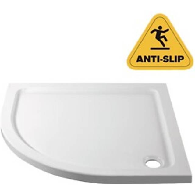 900x900mm Quadrant Shower Tray 45mm - White Acrylic Stone Resin - Pearl