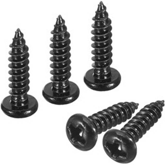 3mm X 12mm Phillips Pan Head Self-tapping Screw 100pcs Full Thread (black)