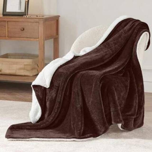 SHEIN Yorkshire Sherpa Throws: Thick Soft Blankets, Reversible Microfiber For Travel & Home (All Sizes)