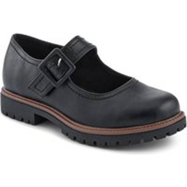 Pavers Wide-Fit Touch-Fasten Chunky Mary Janes In Black - 7