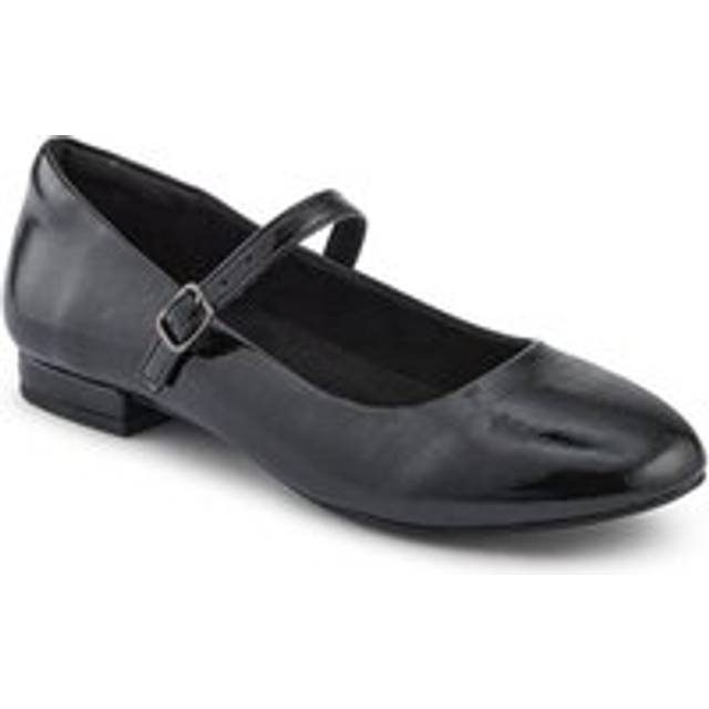 Buckle Fastening Mary Jane Ballet Pumps - WBINS42061 / 327 844 - Black Patent - 5