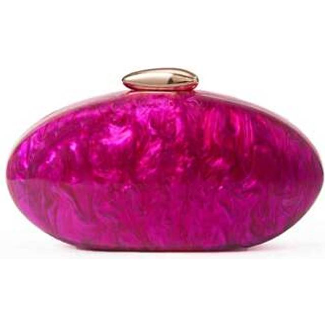 SHEIN 1pc Chic Purple Acrylic Clutch Bags For Woman, Minimalism Marbled Evening Handbag For Party, Wedding, Prom, Banquet