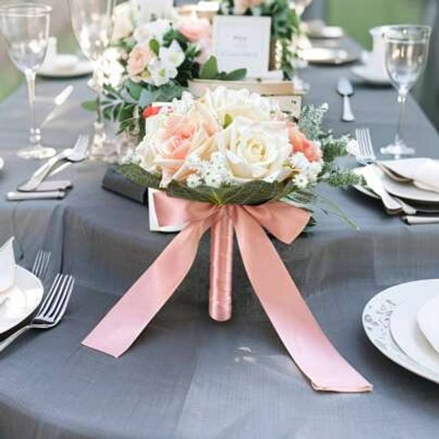 SHEIN 1pc Small Artificial Bride Bridesmaids Wedding Bouquet, Nature Style Outdoor Photoshoot Decor