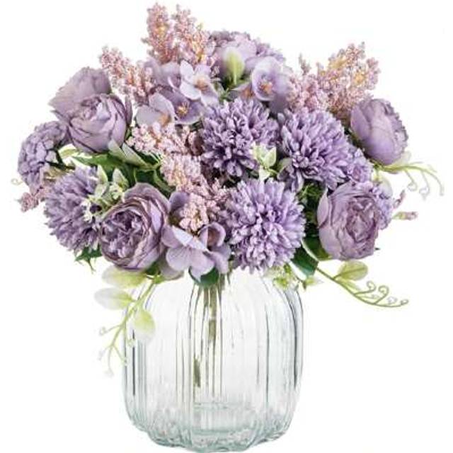 SHEIN 1pc/3pcs Simulation Rose, Hydrangea, Peony Mixed Flower Bouquet, Bridal Wedding Decor, DIY Floral Wreath, Birthday Party, Home Vase, Outdoor Garden, F