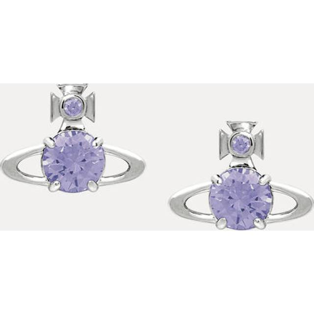 Vivienne Westwood Reina Large Earrings Platinum-light-lavender-cz Platinum-light-lavender-cz Women - PLATINUM-LIGHT-LAVENDER-CZ - ---