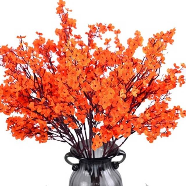 SHEIN 1PC/3/6PCS Artificial Flower Bouquet Baby&#39;s Breath Wedding Decoration, Fake Plants Room Decor Fall Decor Fake Flowers Garden Autumn Decor Centerpieces