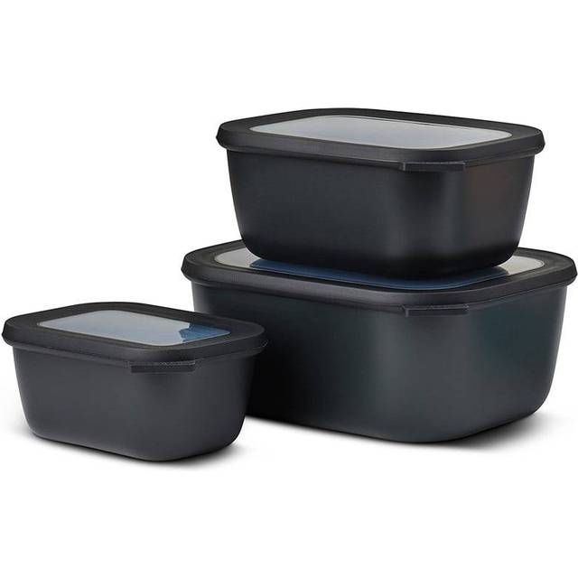 Mepal ? Multi Bowl Cirqula 3-Piece Set ? Food Storage Container with Lid - Suitable as Airtight Storage Box for Fridge & Freezer, Microwave Container