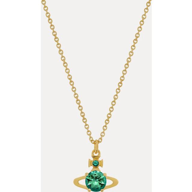 Vivienne Westwood Reina Pendant Necklace Gold-turquoise-cz Gold-turquoise-cz Women - GOLD-TURQUOISE-CZ - ---