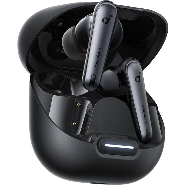 Soundcore Liberty 4 NC - True wireless-hörlurar med mikrofon - inuti örat - Bluetooth - aktiv brusradering - sammetssvart