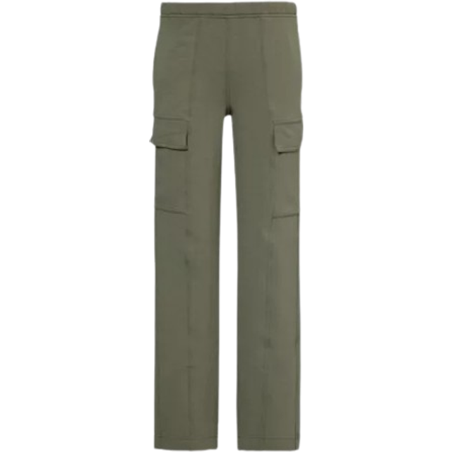 Lululemon Womens Army Green Cargo Double-knit Straight-leg Mid-rise Recycled Polyester-blend Trousers 12 - ARMY GREEN