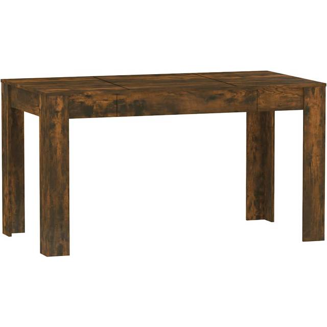 vidaXL Dining Table Smoked Oak 140x74.5x76 cm Engineered Wood - Brown