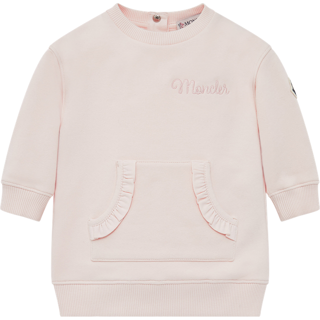 Moncler Enfant Girls Pale Pink Cotton Sweatshirt Dress - 9-12 month