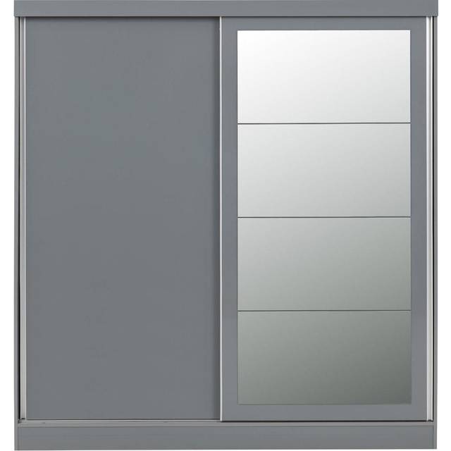 Nevada 2 Door Sliding Wardrobe in Grey Gloss