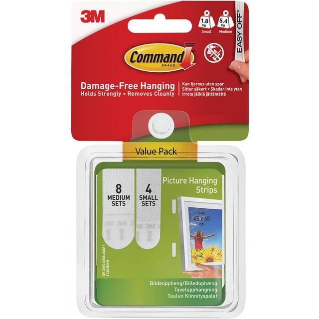 Command Picture Hanging Strips Set, Small & Medium (pack 12)