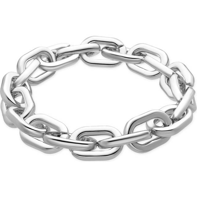 Palmira Rhodium-Plated Silver Finish Bracelet - Bold Africa- Women's Bangle, Durable & Tarnish-Resistant | Wowcher