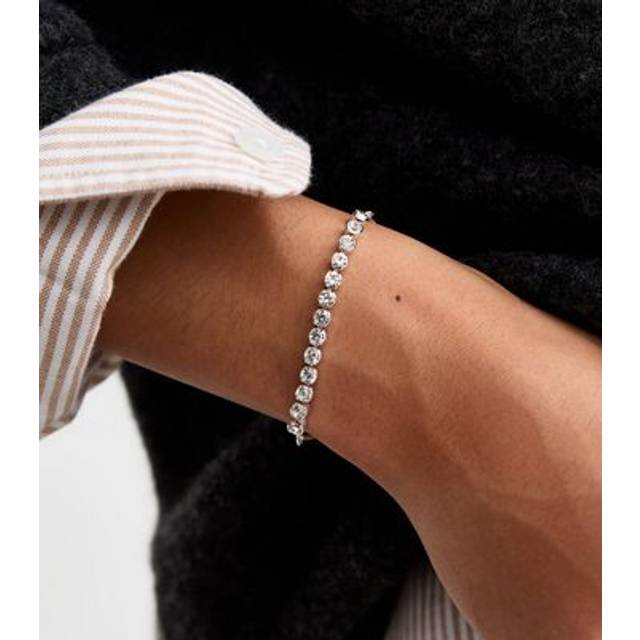 New Look Silver Plated Diamanté Bracelet
