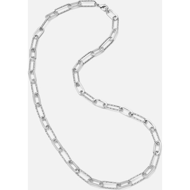 Polly Sayer Paperclip Chain Necklace Silver Plate