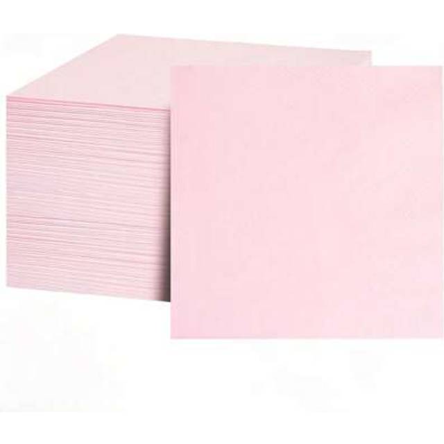 SHEIN 20/60/100pcs Pink Cocktail Napkins Pink Beverage Napkins Disposable 5&#34; X 5&#34; And Unfold 10&#34; X 10&#34; Pink Paper Napkins For Bar,Weddings,Birthday,Mother&#39;s