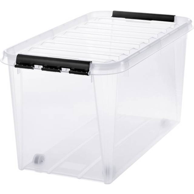 SmartStore Classic Clear/Black Storage Box 70L