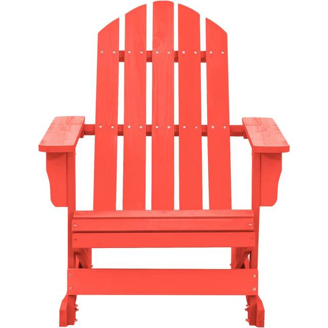 House of Hampton Garden Adirondack Rocking Chair Solid Fir Wood Pink - Red (233.68cm H X 177.8cm W X 232.41cm D)