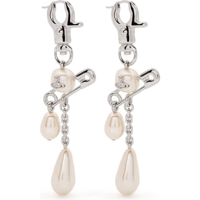 Vivienne Westwood - Claude Long earrings - women - Pearl/Silver Plated - One Size