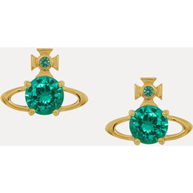 Vivienne Westwood Reina Earrings Gold-turquoise-cz Gold-turquoise-cz Women - GOLD-TURQUOISE-CZ - ---