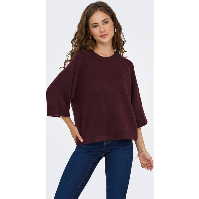 Only - Tröja onlSimoni 3/4 Pullover Knt - Röd