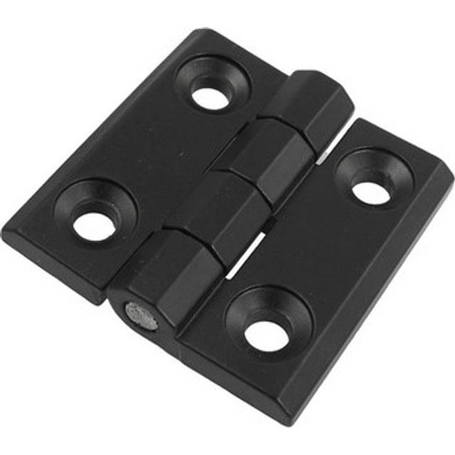 50mm X 50mm 2 Leaves Reinforced Aluminum Door Bearing Hinge Black
