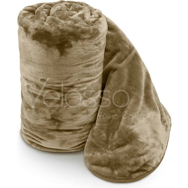 Velosso Faux Mink Thick Heavy Blanket - 150Cm X 200Cm - Latte, Cream