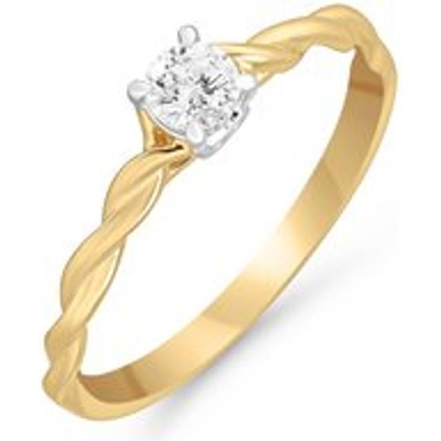 18ct Yellow Gold Diamond Solitaire Engagement Ring