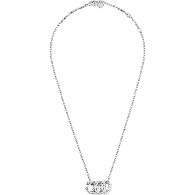 Philipp Plein - three-rings necklace - men - stainless steel - One Size - Silver