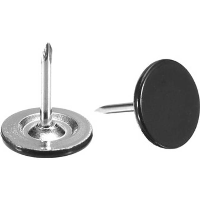 50pcs 11mmx13mm Flat Head Decorative Upholstery Tacks Furniture Nails, Black