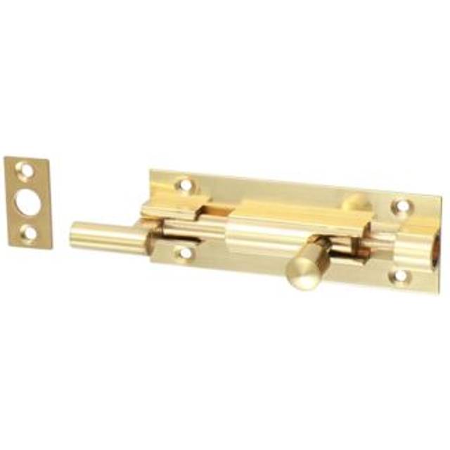 Timco - Necked Barrel Bolt - Polished Brass (size 75 X 25mm - 1 Each)
