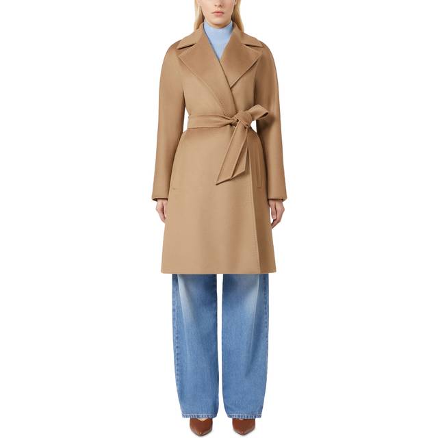 Max Mara Virgin Wool Coat 'Dravenna' - Beige - 38 IT