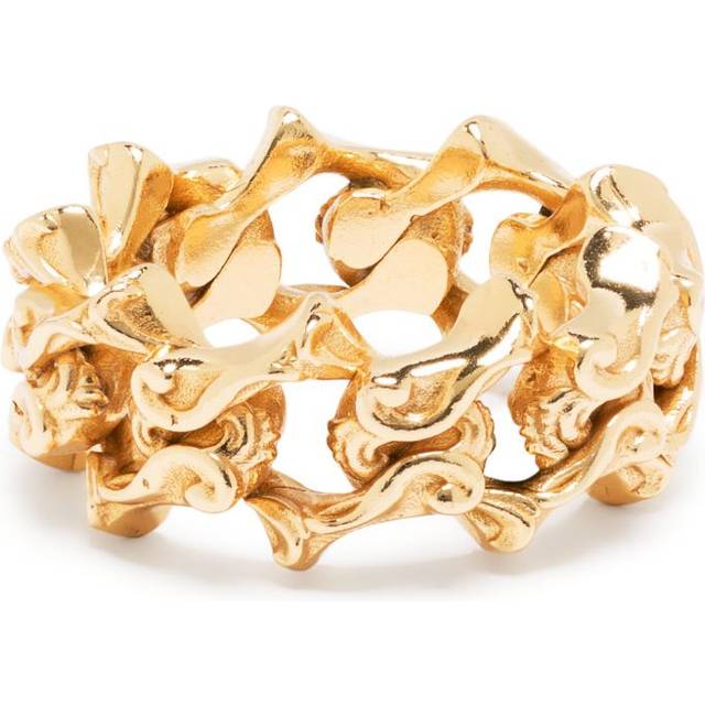 Emanuele Bicocchi - Arabesque gold-plated chain ring - unisex - 24kt Gold Plated Sterling Silver - 17