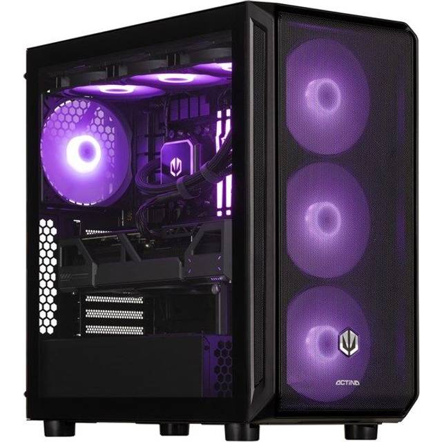 Actina 5901443414636 PC AMD RYZEN ™ 7 9800X3D 32 GO DDR5-SDRAM 2 TO SSD AMD RADEON RX9070XT MIDI TOWER Noir