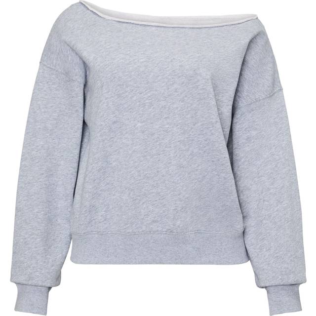 Year Round Terry Off Shoulder Sweatshirt Womens Gray XS Fabletics (XS)