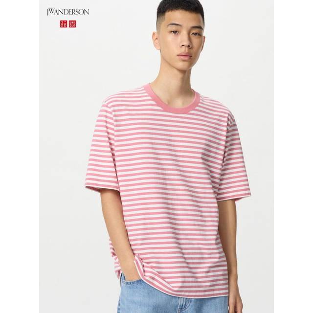 (12 PINK/XL) Uniqlo Japan STriped T shirT