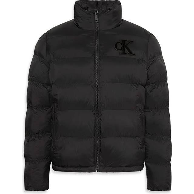 High Neck Padded Jacket - Black - XL