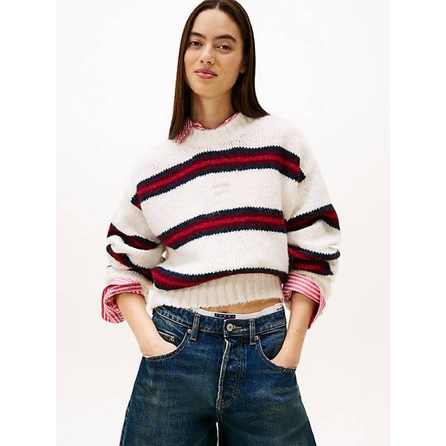 Tommy Badge Stripe Relaxed Jumper