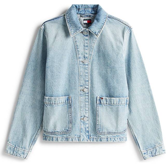 Tommy Jeans – Chore-jacka i denim med ljus tvätt-Blå