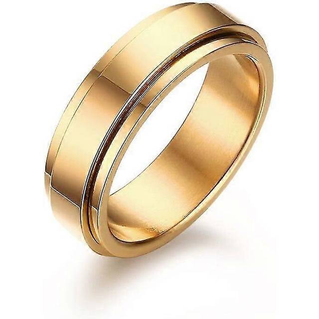 (9, One size) Cool Simple Band Stainless Steel Men Wedding Ring