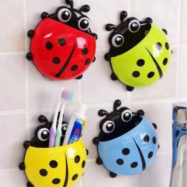 SHEIN 1pc Toothbrush Holder, Bathroom Toothbrush Holder, Removable Toothbrush Holder, Toothbrush Holder Wall Mounted With 3 Suction Cups For Toothbrush, Too