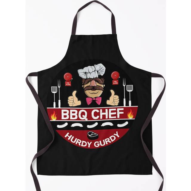 Hurdy Gurdy Bork Bork BBQ Chef - Bad Cook Gifts - Lazy Cooks - Funny Swedish Chef Grill Aprons for Kitchen BBQ Chef