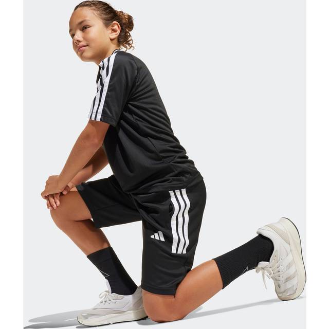 adidas Sportswear Junior Boys House of Tiro Shorts - Black, Black/White, Size 7-8 Years - 7-8 YEARS